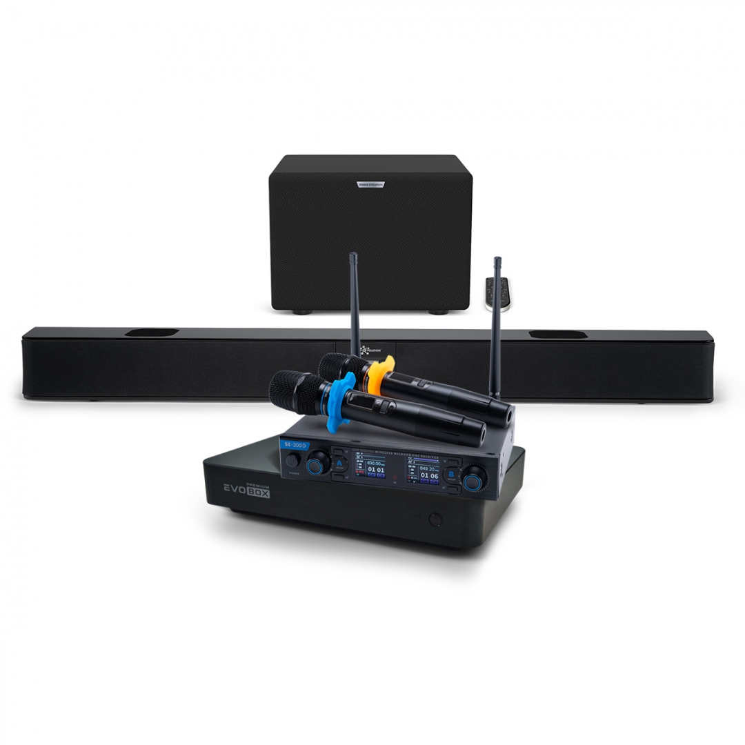 Hi-End караоке-система EVOBOX Premium + EvoSoundBar (саундбар с караоке) в Осташкове
