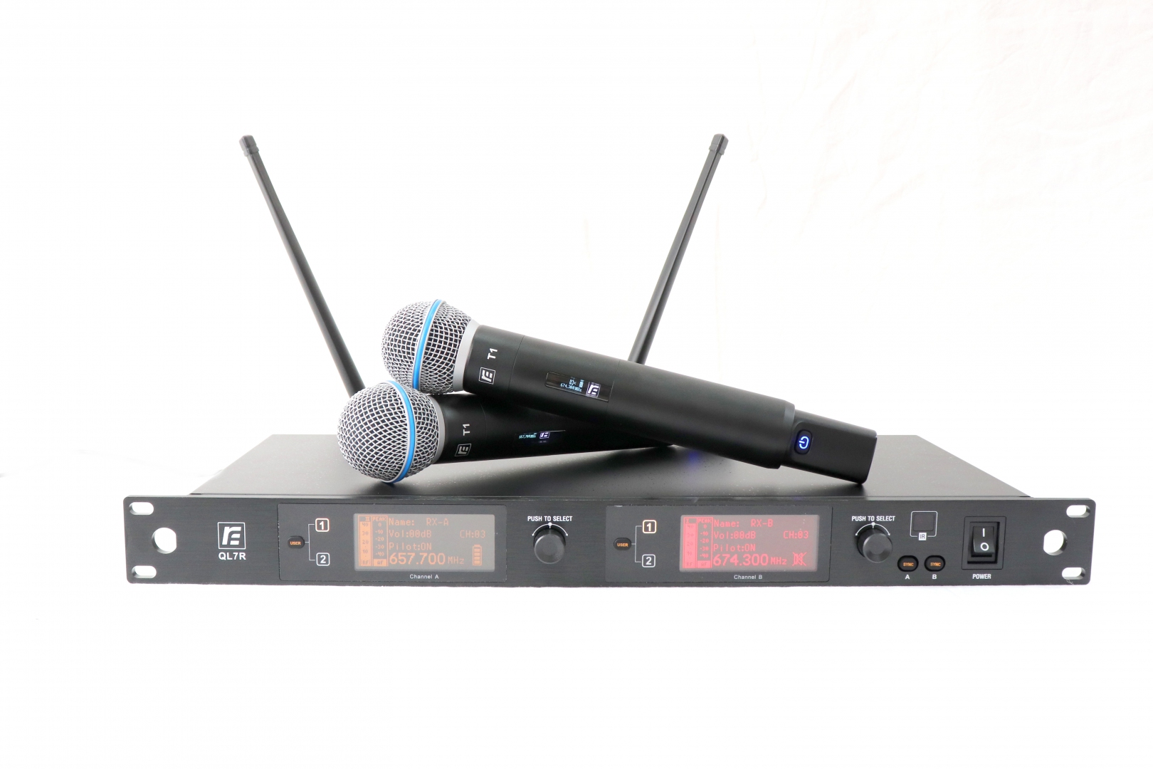RFIntell QL7R/T1-B 720,500-754,000 МГц 2-канальная радиосистема с 2-мя ручными микрофонами в Осташкове