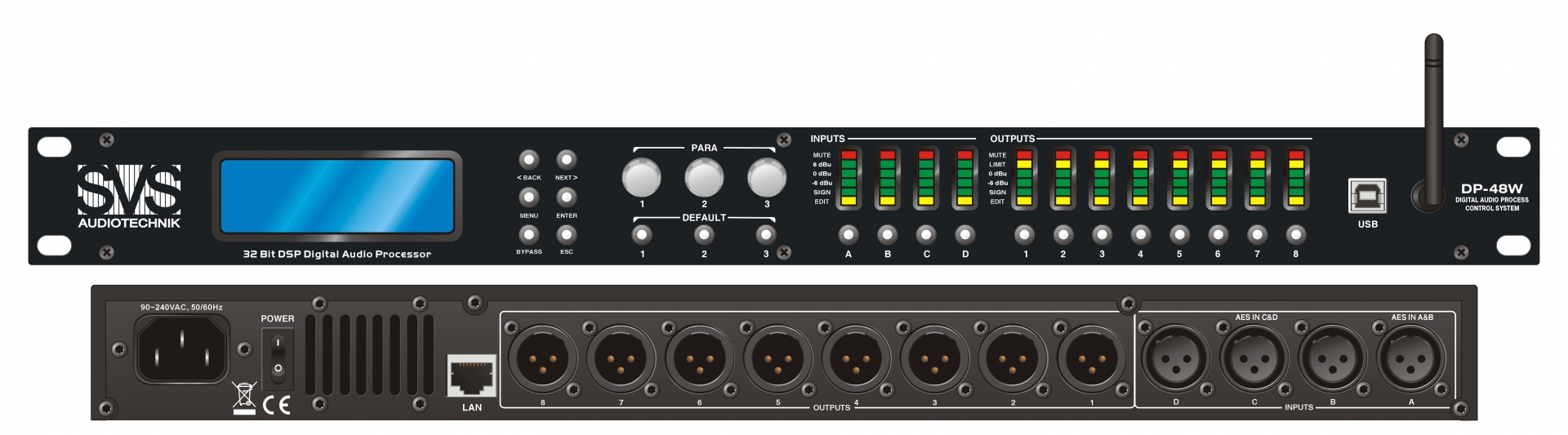 SVS Audiotechnik DP-48W Цифровой процессор: 4 входа 8 выходов в Осташкове