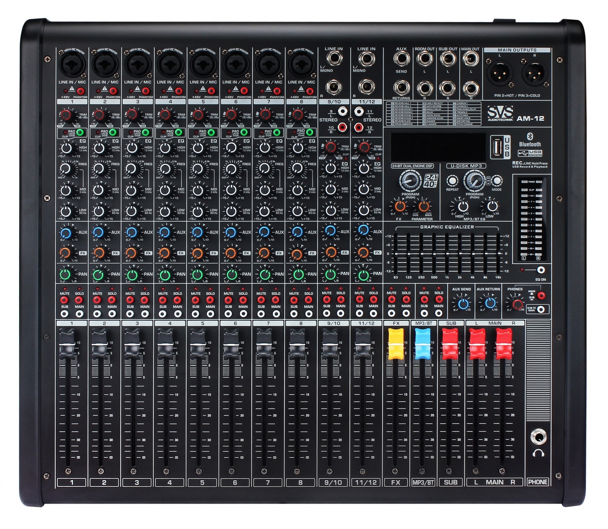SVS Audiotechnik mixers AM-12 Микшерный пульт аналоговый, 12-канальный в Осташкове