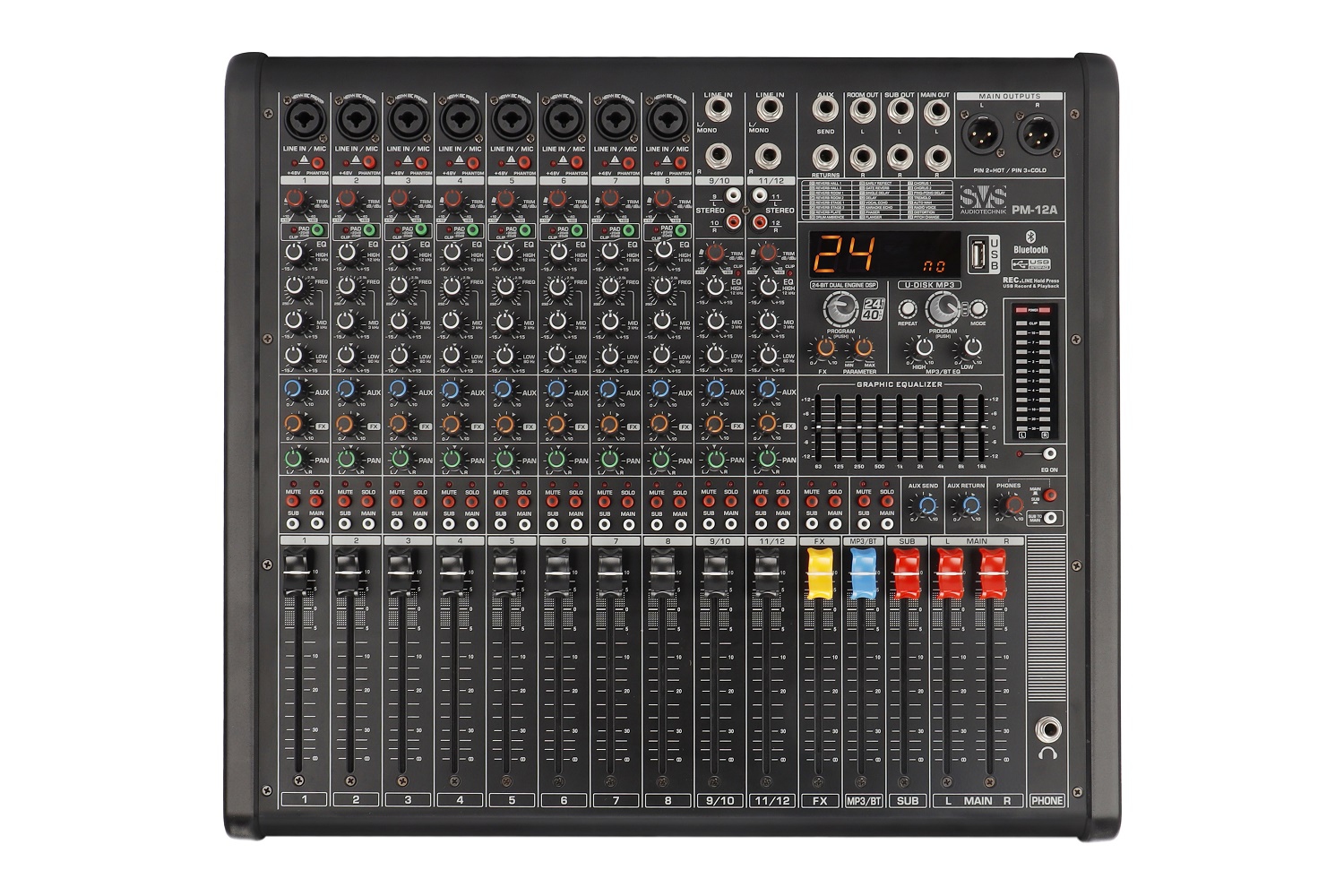 SVS Audiotechnik mixers PM-12A Активный аналоговый микшерный пульт, 12-канальный в Осташкове